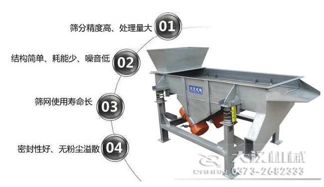 1，處理量大，篩分精度高。2，結(jié)構(gòu)簡單，耗能少，噪音低。3，篩網(wǎng)使用壽命長。4，密封性好，無粉塵溢散。